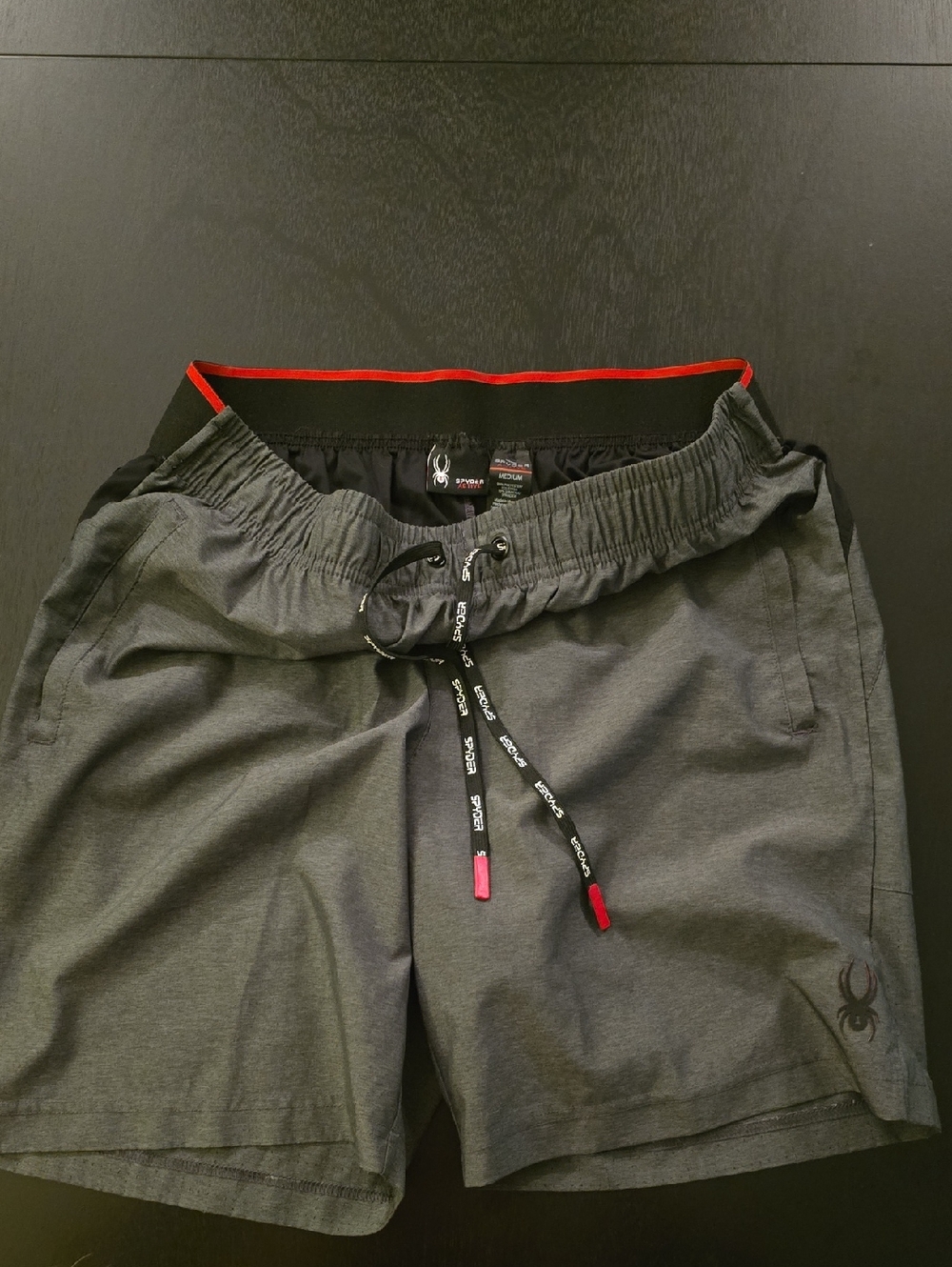 Spyder Gray Shorts with Red Accent